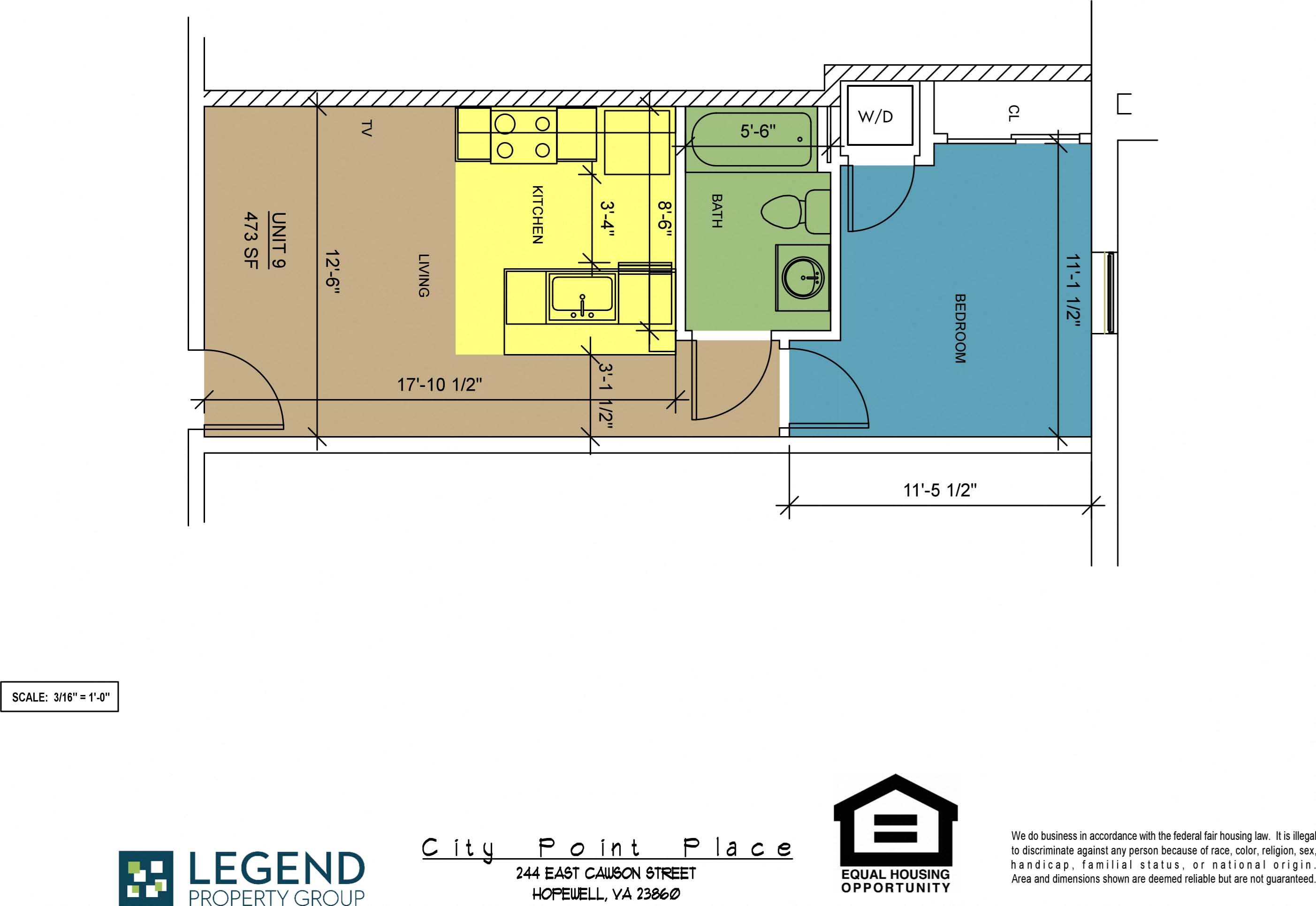 Floorplan City Point Place Unit 9 Floorplan City Point Place Unit 9